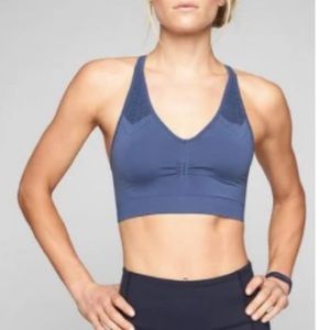 Athleta Seamless blue/ purple T back sports bra